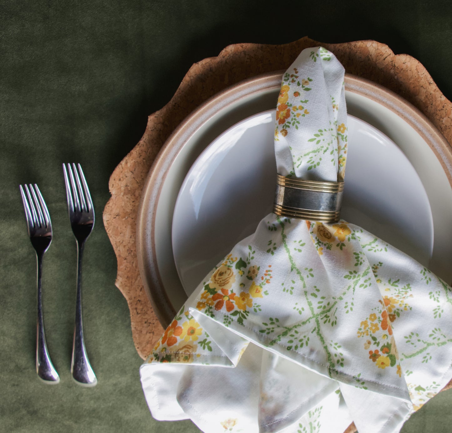 Yellow Rose Dinner Napkin
