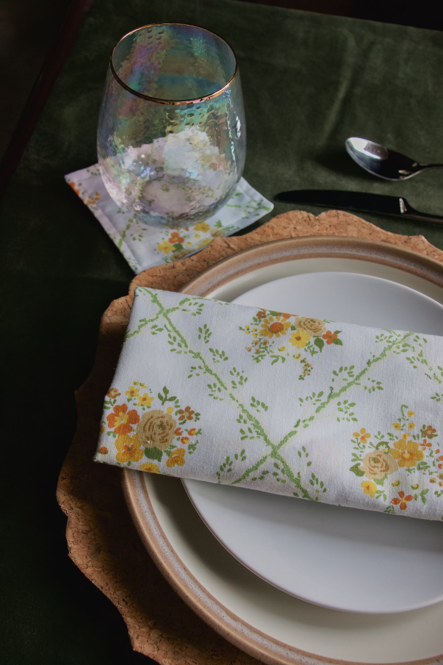Yellow Rose Dinner Napkin