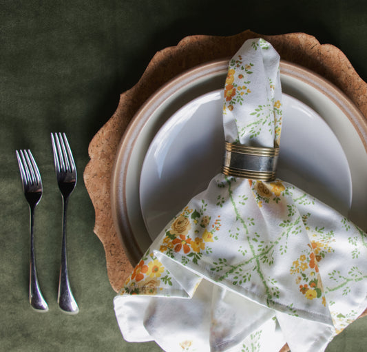 Yellow Rose Dinner Napkin