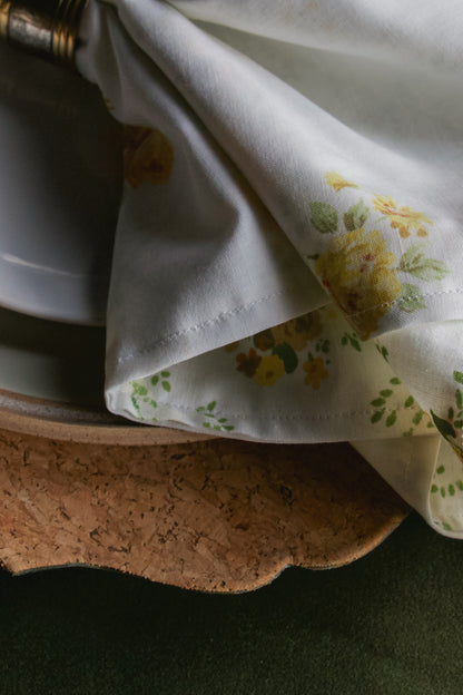 Yellow Rose Dinner Napkin