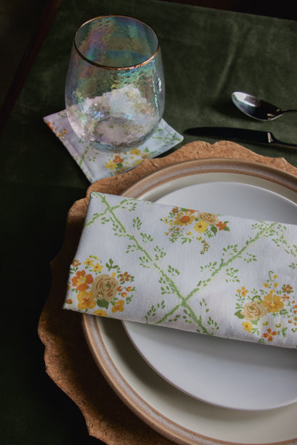 Yellow Rose Dinner Napkin