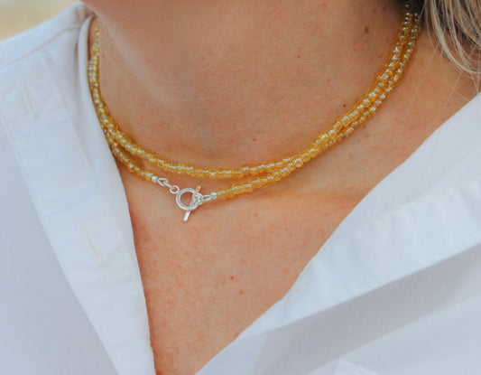 Yellow Rose Necklace