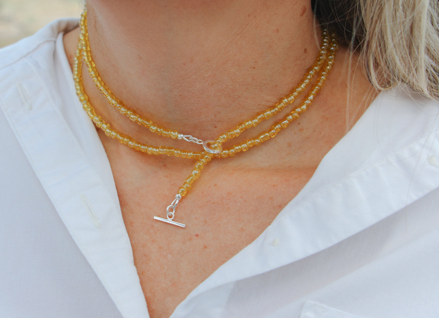 Yellow Rose Necklace