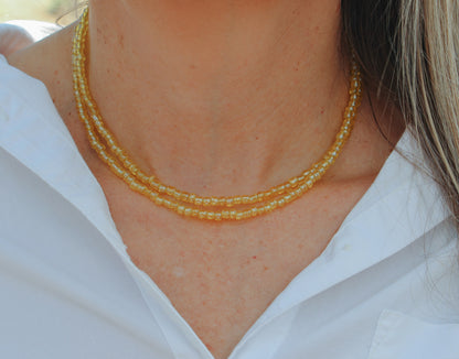 Yellow Rose Necklace